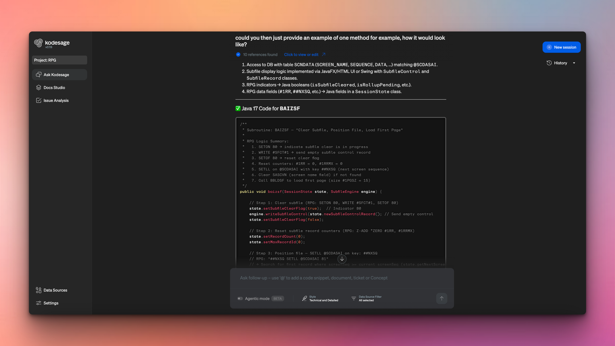 Kodesage blog - RPG modernization - translating RPG to Java with AI