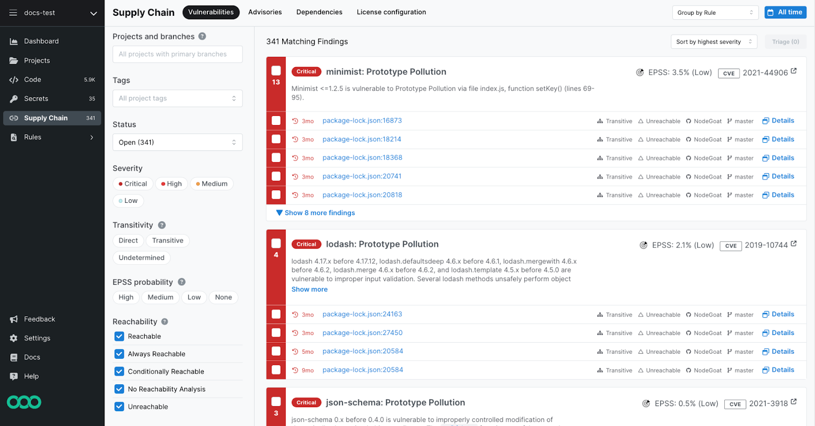 Code analysis tools - SemGrep UI