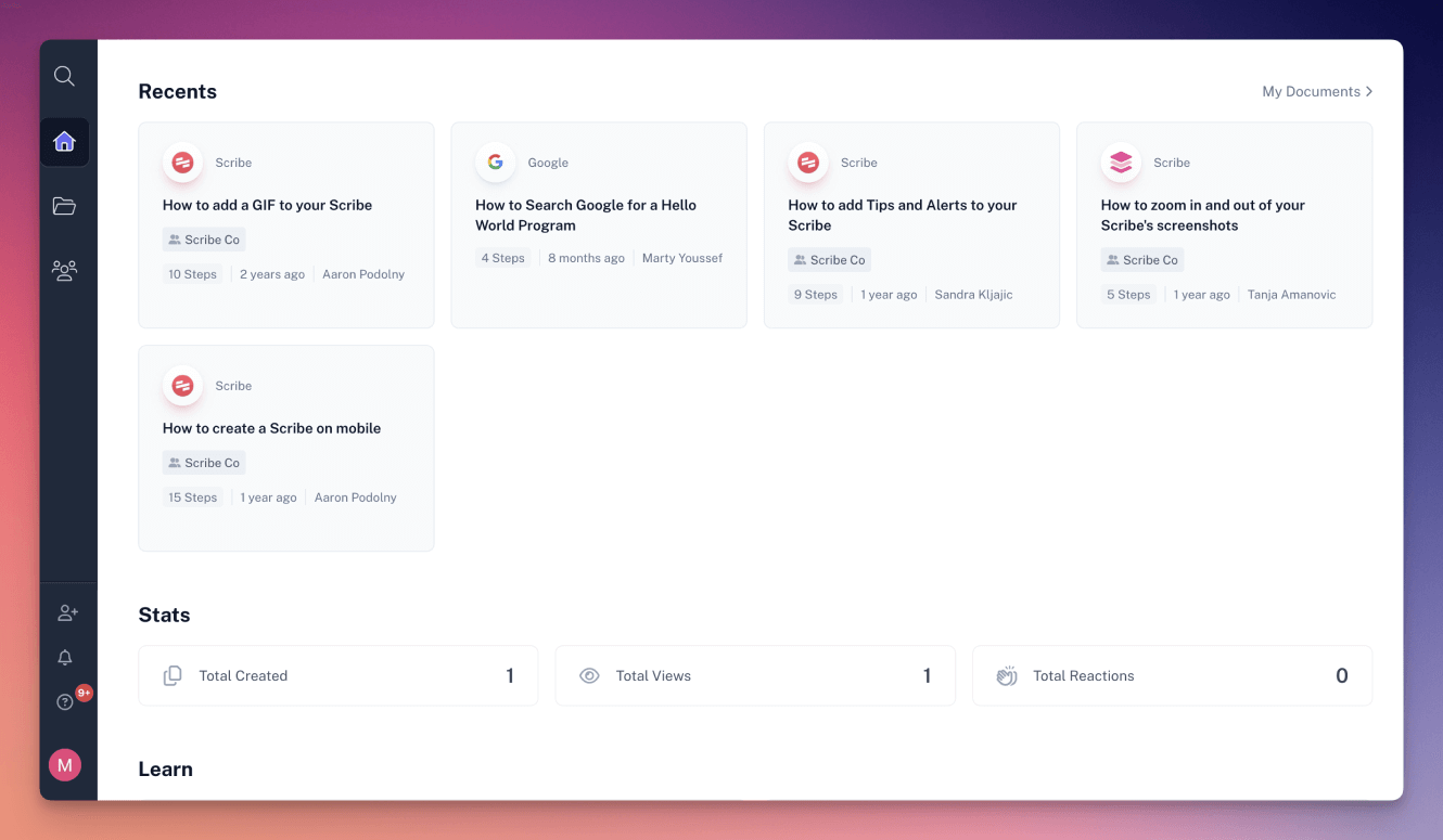 Documentation generators - Scribe UI