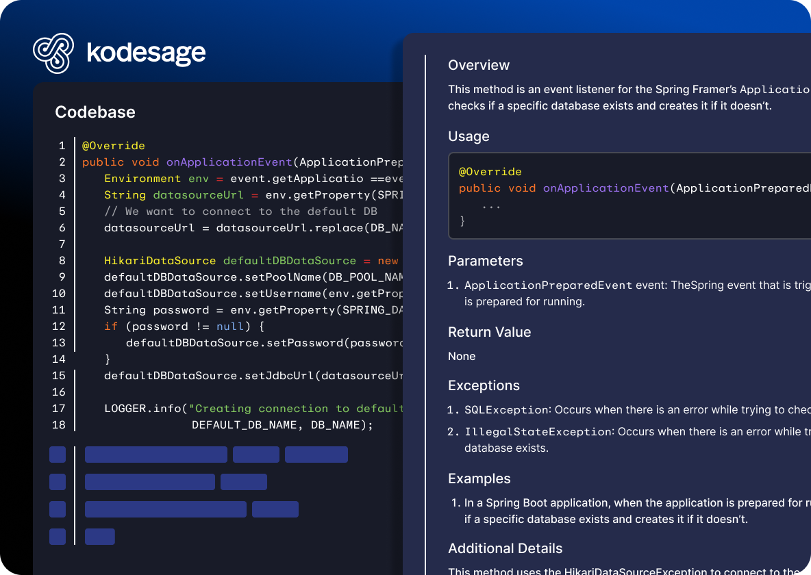 Kodesage is designed for handling complex languages and can preserve language-specific attributes and metadata which allows for better quality documentation for specific functions and methods