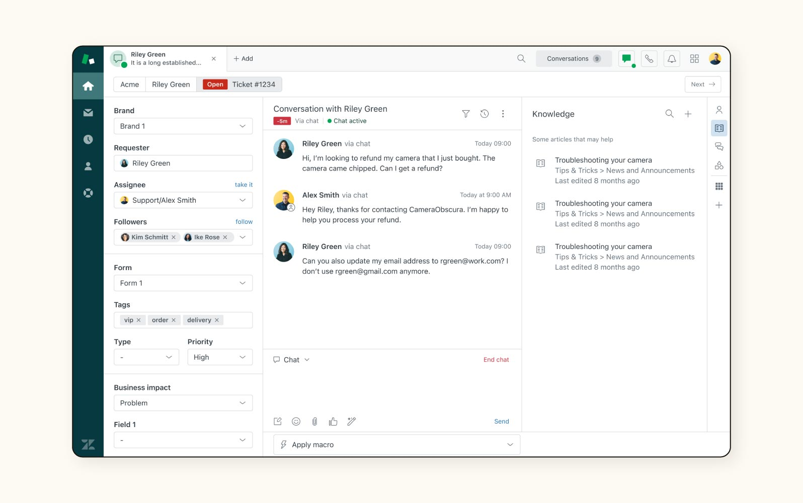 9 best software documentation tools - Zendesk UI