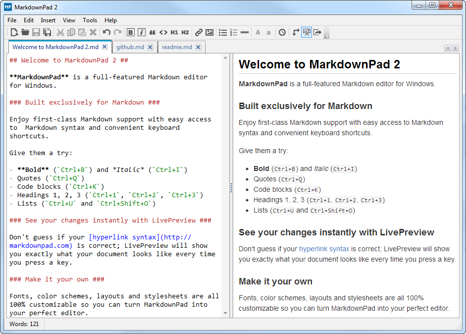 9 best software documentation tools - markdownPad UI