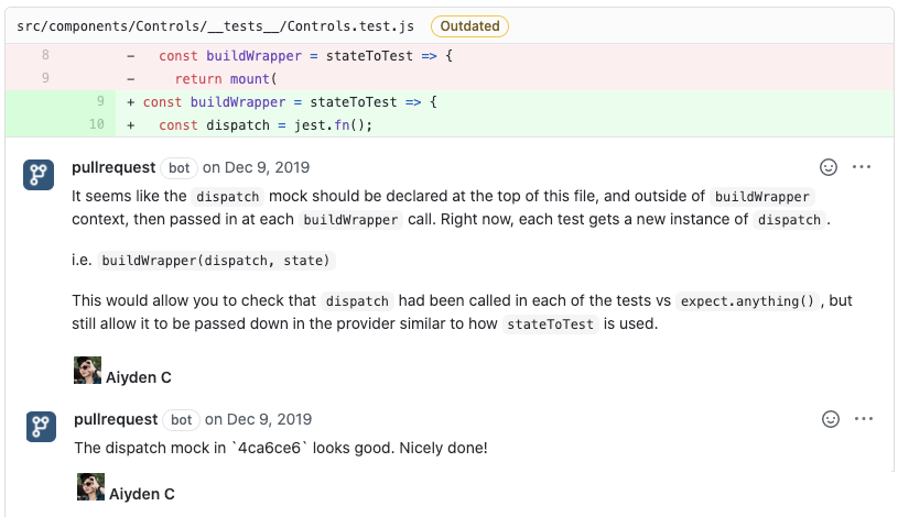 AI Code review Tools - PullRequest UI