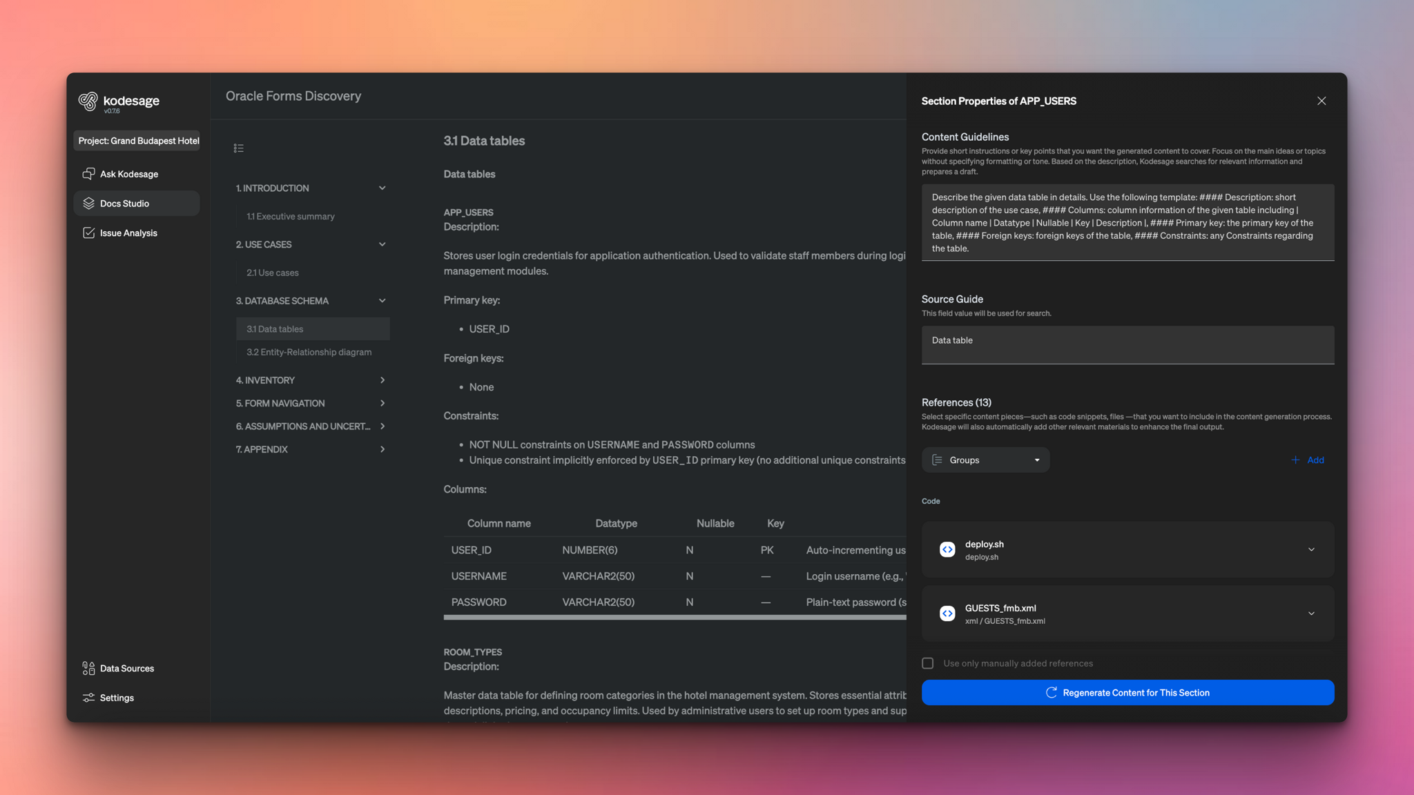 Kodesage Blog - Oracle Forms Modernization - Customizable documentation