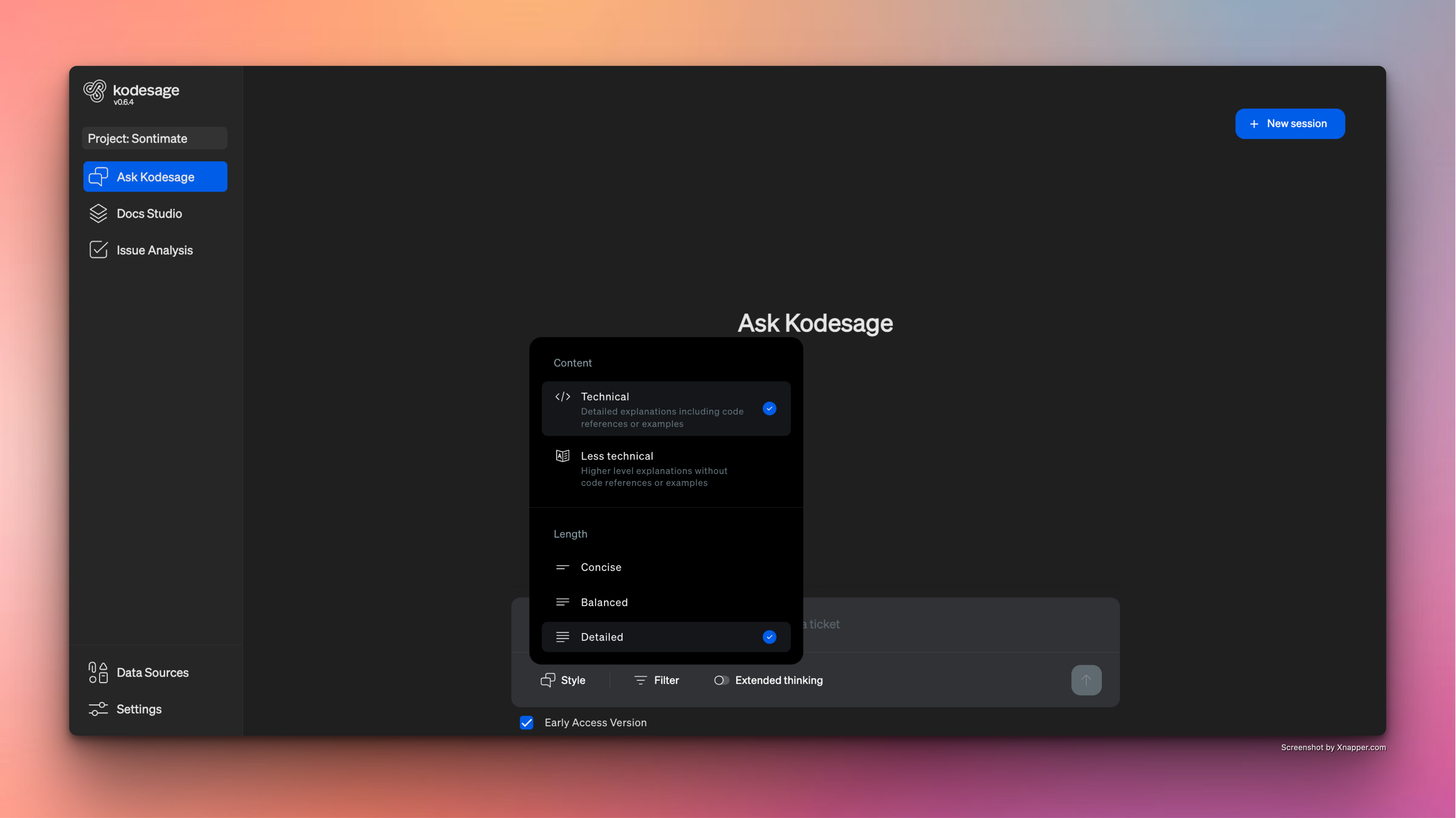 Kodesage - Ask Kodesage Feature