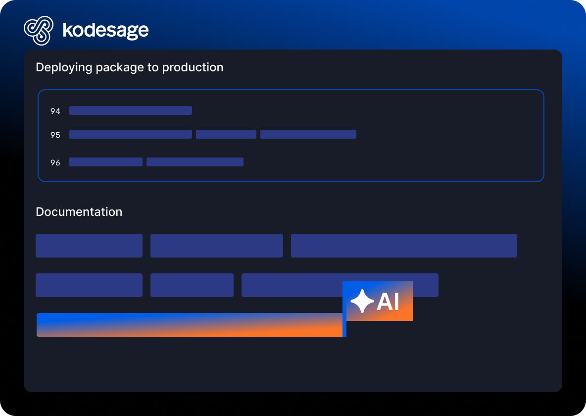 Kodesage can automatically generate documentation and will enrich documents with clear explanations that provide context about the business functionality of specific files