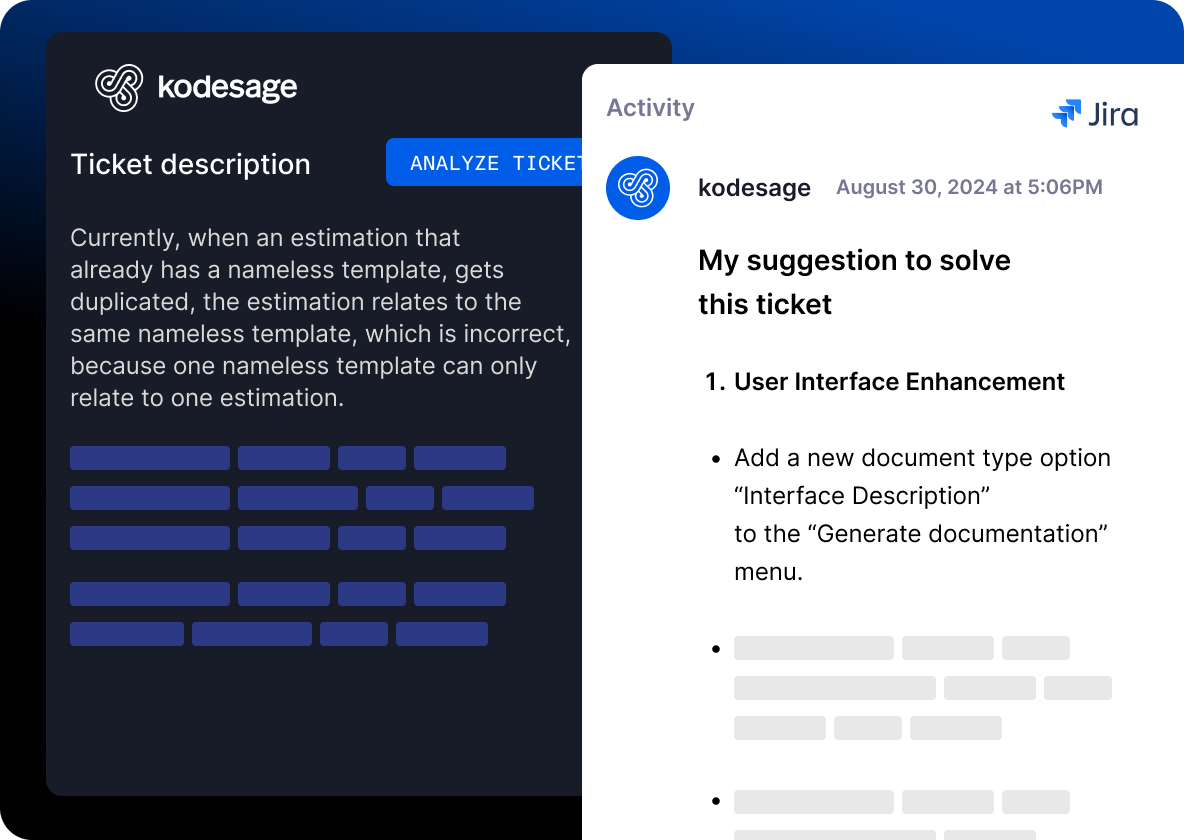 Kodesage is able to link with ticketing systems, evaluate tickets, and offer recommendations for possible solutions to resolve bugs.